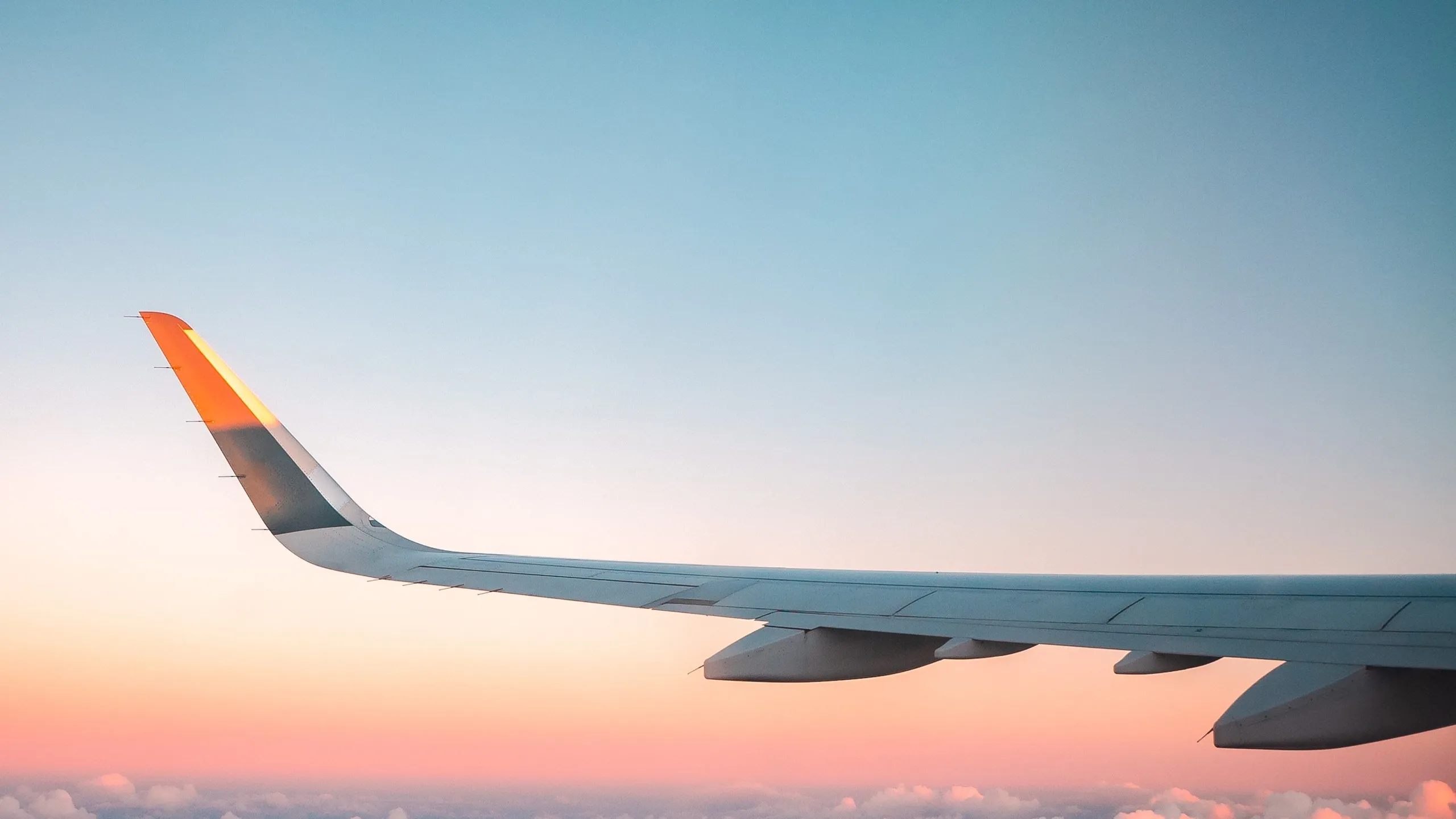 Flugzeugflügelansicht